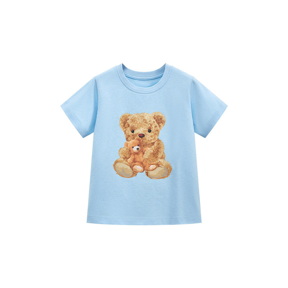 MyKids-USA® Teddy Bear Printing Boys’ T-Shirt In European And American Style For