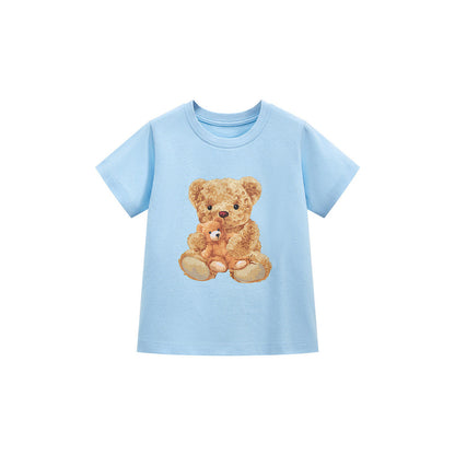 MyKids-USA® Teddy Bear Printing Boys’ T-Shirt In European And American Style For