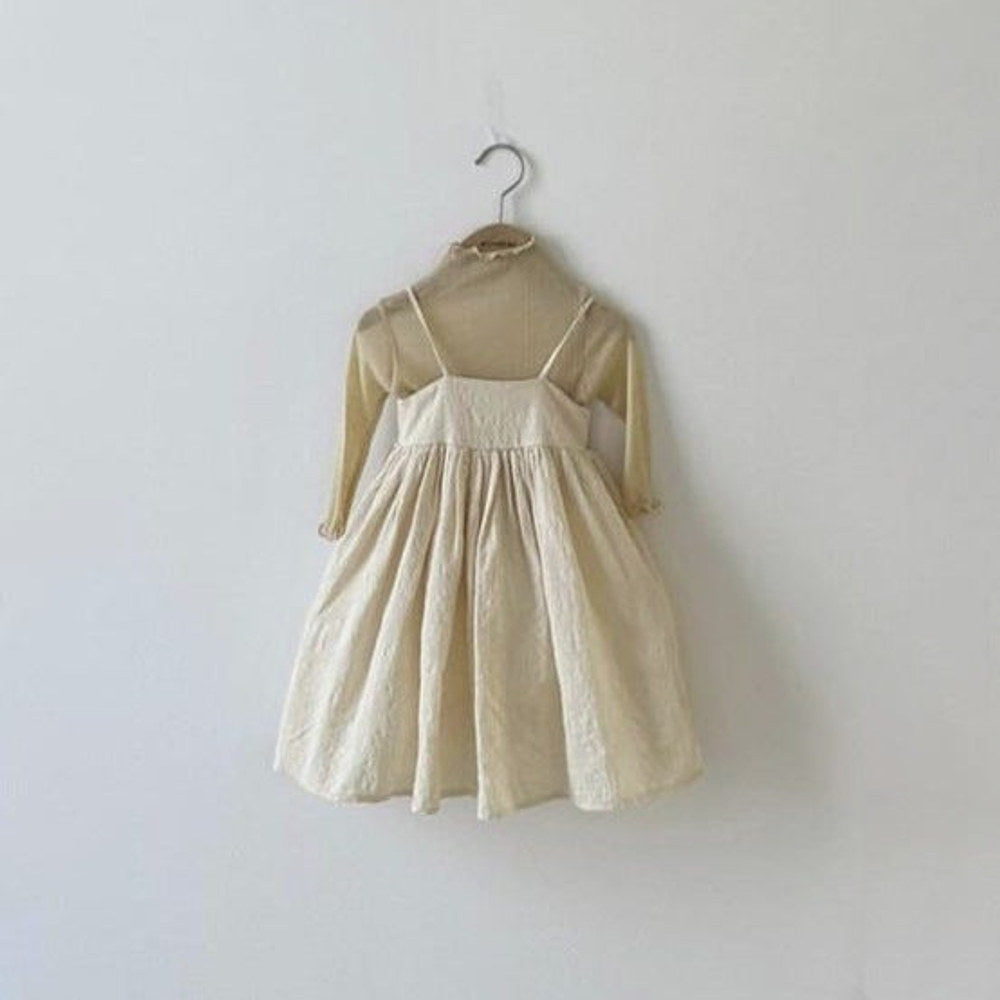 MyKids-USA® Baby Girls Solid Color Spaghetti Strap Princess Dress