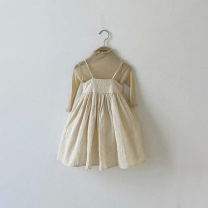 MyKids-USA® Baby Girls Solid Color Spaghetti Strap Princess Dress
