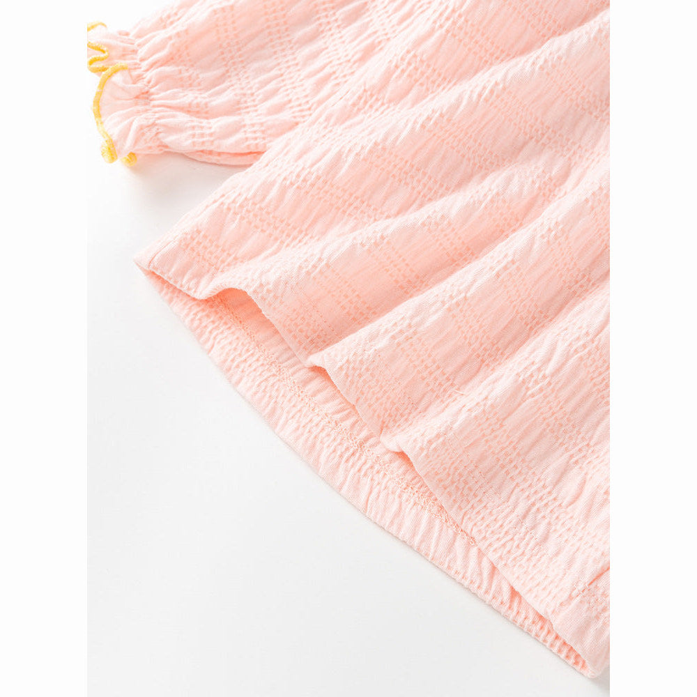MyKids-USA® Baby Girls Kids Flower Logo Long Sleeve Pullover Top