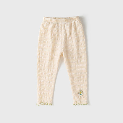 MyKids-USA® Baby Kids Girls Flower Logo Soft Pants