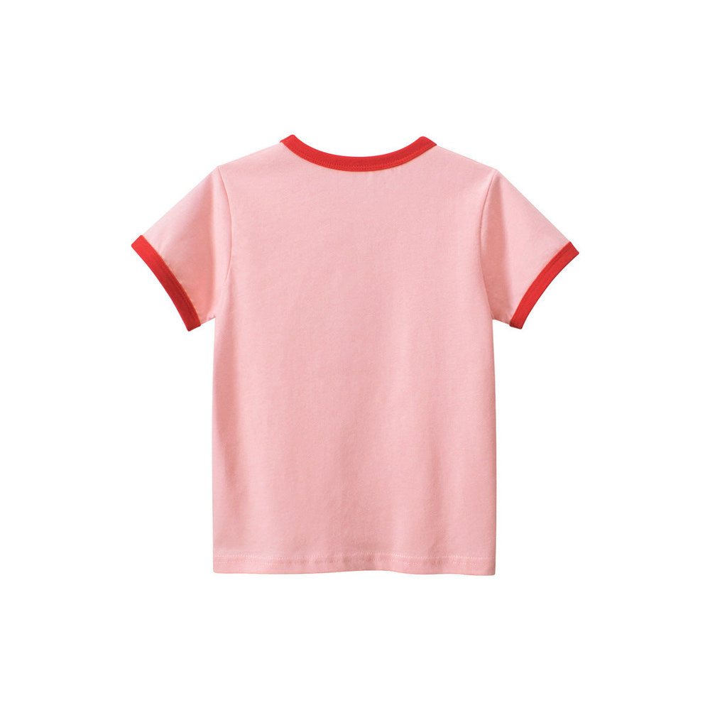 MyKids-USA® Strawberry Bear Printing Girls’ T-Shirt In European And American Style