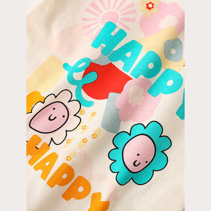 MyKids-USA® Baby And Kids Boys And Girls Cartoon Short Sleeves Top And Shorts Casual Clothing Set