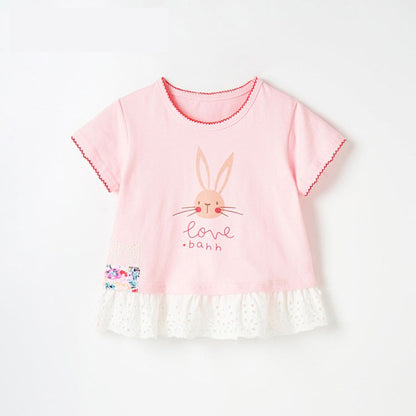 MyKids-USA® Girls’ Clothing Collection – Rabbit Printing Children’s T-Shirt Dress