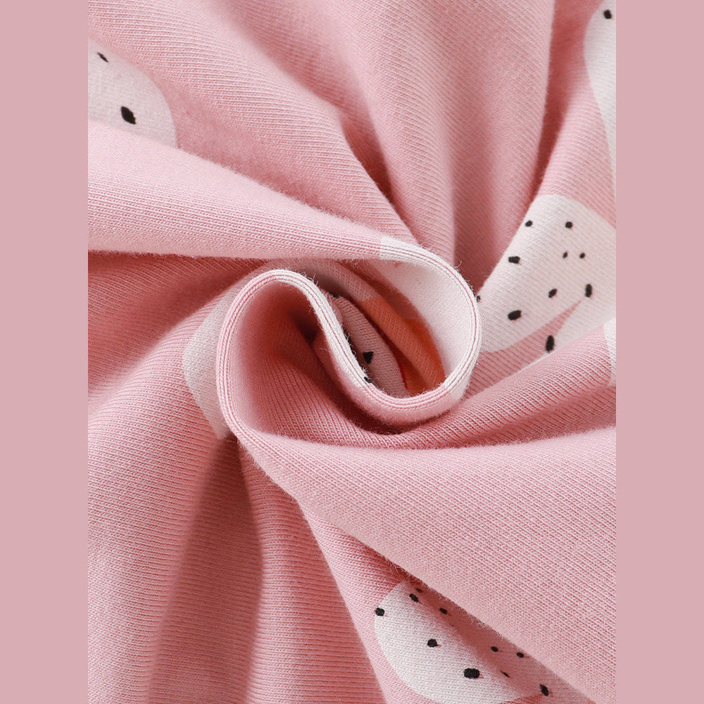 MyKids-USA® Baby Girls Short Sleeves Floral Pink Dress