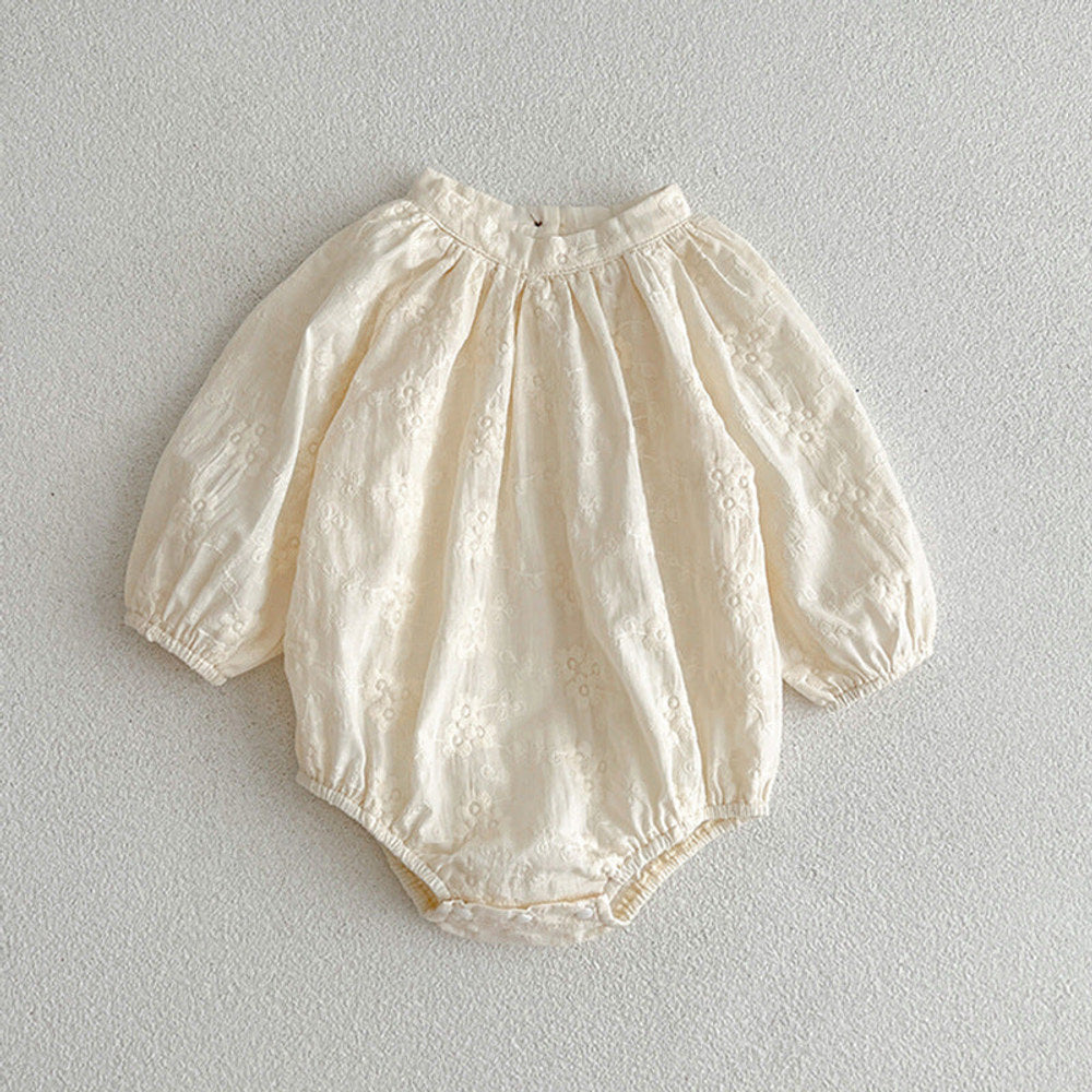 MyKids-USA® Simple Solid Floral Baby Round Neck bodysuit OR Girls Dress