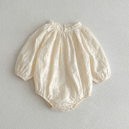 MyKids-USA® Simple Solid Floral Baby Round Neck bodysuit OR Girls Dress
