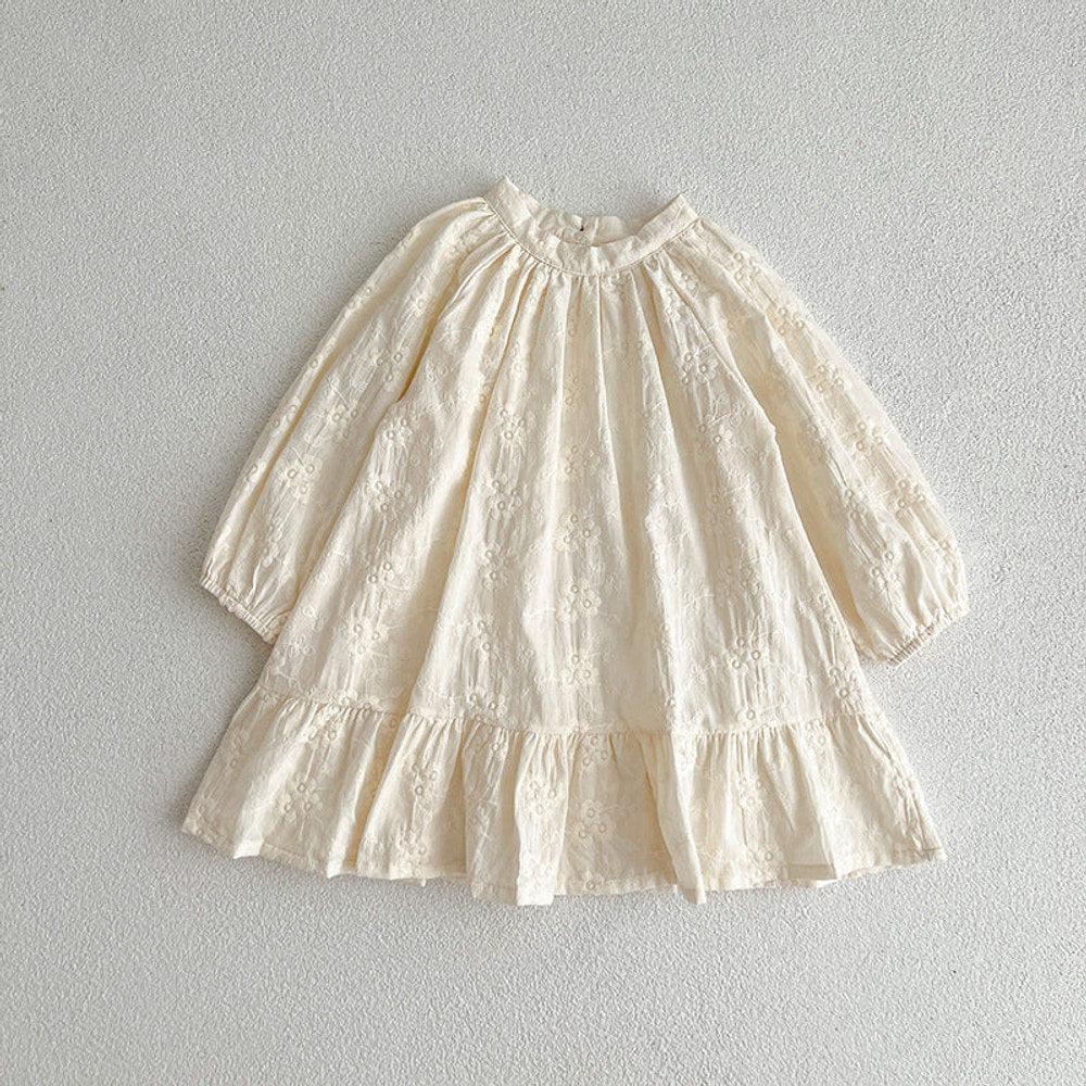 MyKids-USA® Simple Solid Floral Baby Round Neck bodysuit OR Girls Dress