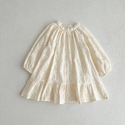 MyKids-USA® Simple Solid Floral Baby Round Neck bodysuit OR Girls Dress