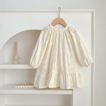 MyKids-USA® Simple Solid Floral Baby Round Neck bodysuit OR Girls Dress
