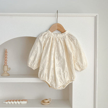 MyKids-USA® Simple Solid Floral Baby Round Neck bodysuit OR Girls Dress