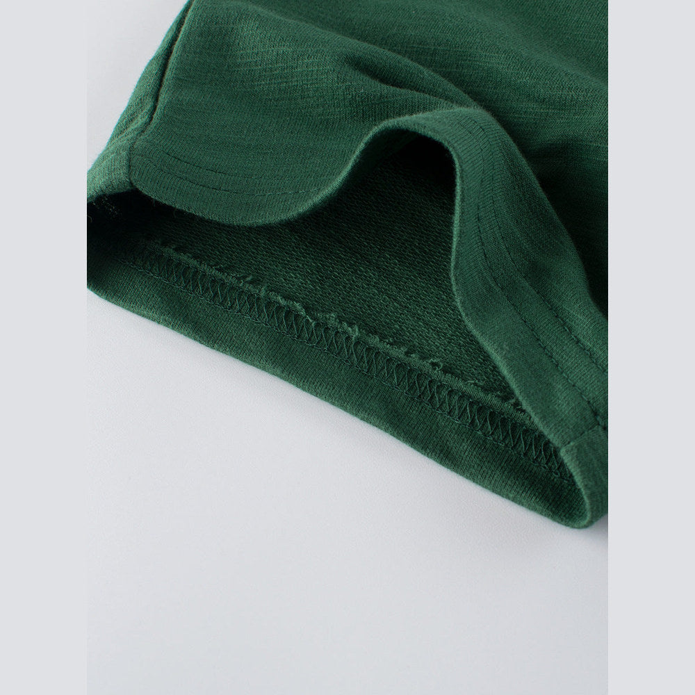MyKids-USA® Boys Solid Color Green Soft Casual Style Shorts