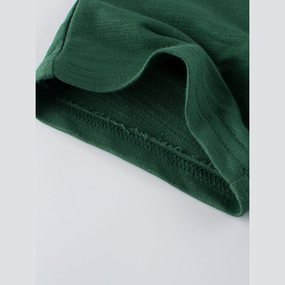 MyKids-USA® Boys Solid Color Green Soft Casual Style Shorts