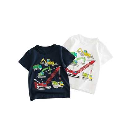 MyKids-USA® Truck Printing Boys’ T-Shirt In European And American Style