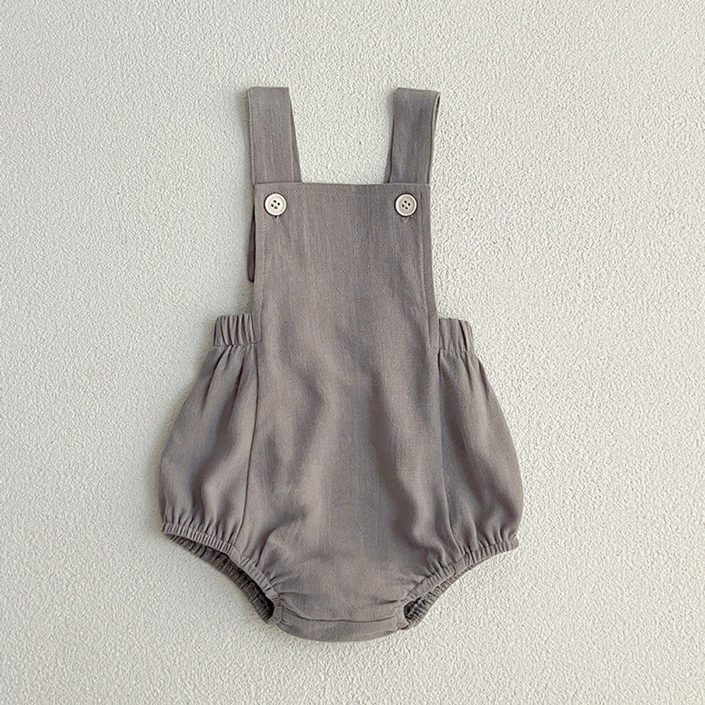 MyKids-USA® Baby Unisex Solid Color Overalls Design bodysuit