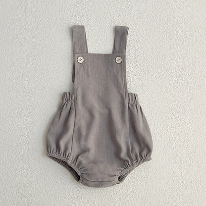 MyKids-USA® Baby Unisex Solid Color Overalls Design bodysuit