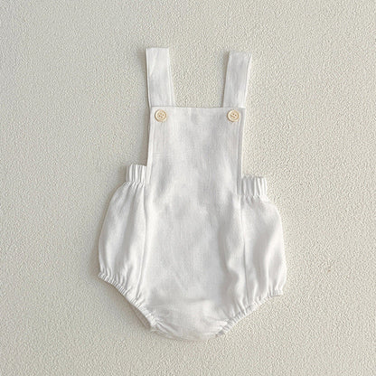 MyKids-USA® Baby Unisex Solid Color Overalls Design bodysuit