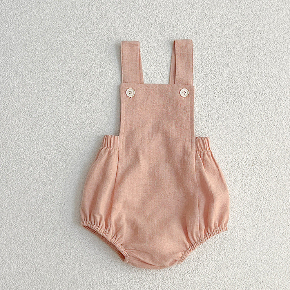 MyKids-USA® Baby Unisex Solid Color Overalls Design bodysuit