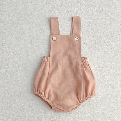 MyKids-USA® Baby Unisex Solid Color Overalls Design bodysuit