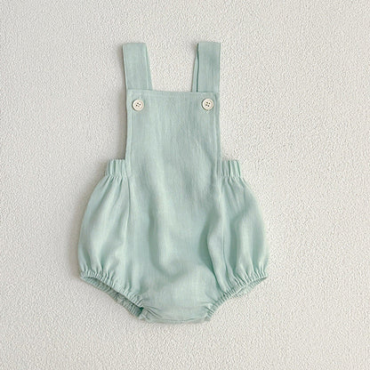 MyKids-USA® Baby Unisex Solid Color Overalls Design bodysuit