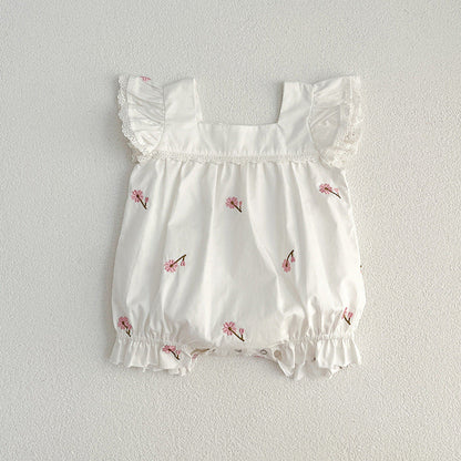 MyKids-USA® Baby Girls Floral Square Neck bodysuit