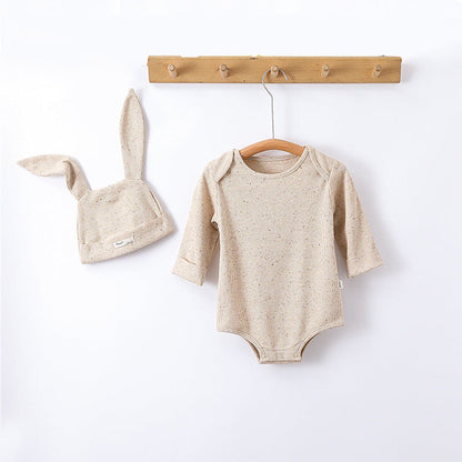 MyKids-USA® Baby Boys And Girls Simple Long Sleeves bodysuit/Romper And Hat Set