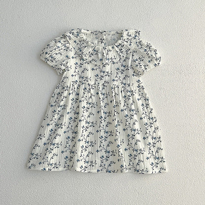 MyKids-USA® Baby Kids Girls Vine Pattern bodysuit And Girls’ Dress – Princess Sister Matching Set