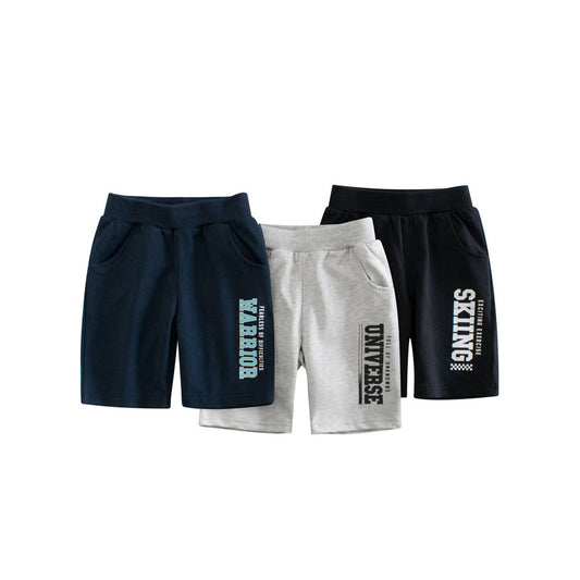 MyKids-USA® Boys Letters Print Soft Casual Style Shorts