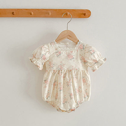 MyKids-USA® Girls Floral Pattern Square Neck bodysuit And Girls’ Dress – Princess Sister Matching Set