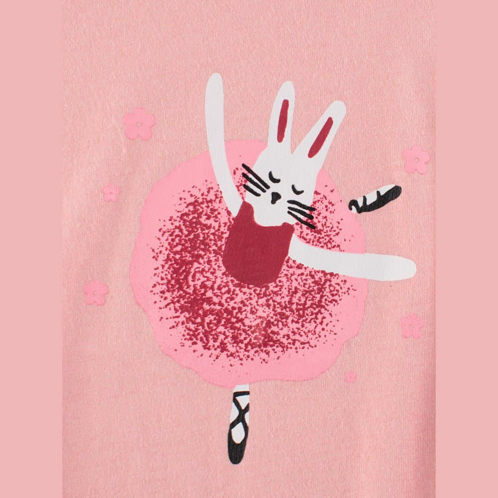 MyKids-USA® Rabbit Dancer Printing Girls’ T-Shirt In European And American Style For