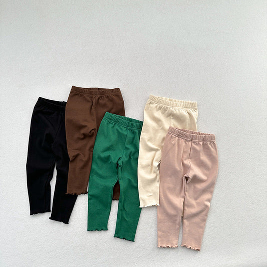MyKids-USA® Children's Solid Color Leggings Girls Kindergarten Trousers