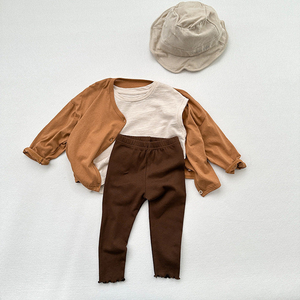 MyKids-USA Children's Solid Color Leggings Girls Kindergarten Trousers