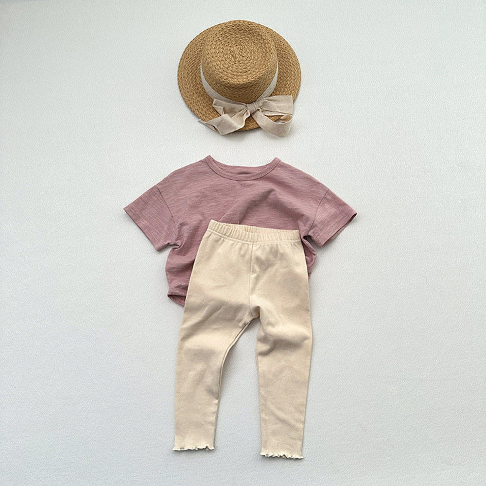 MyKids-USA Children's Solid Color Leggings Girls Kindergarten Trousers