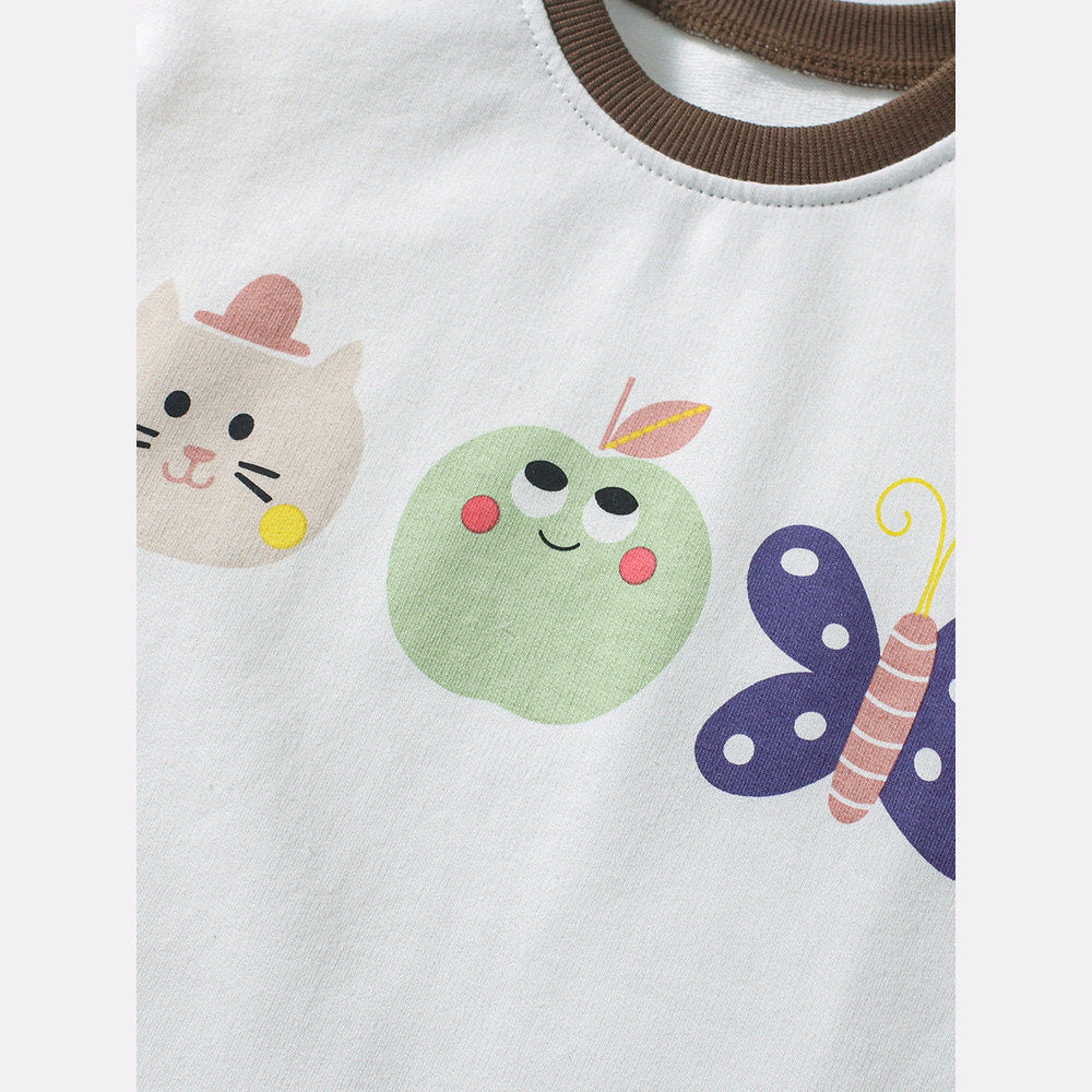 MyKids-USA® Baby Kids Girls Cartoon Top And Dots Shorts Casual Clothing Set