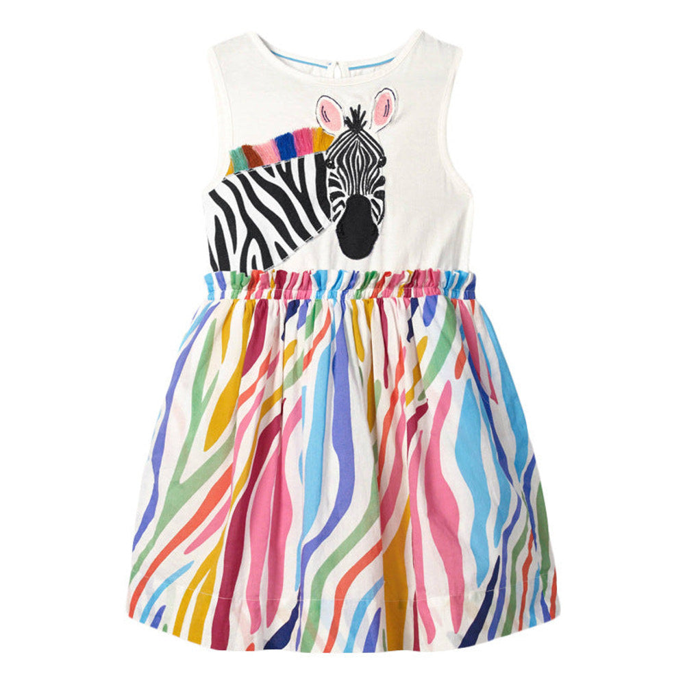 MyKids-USA® Baby Girls Sleeveless Zebra Design Dress