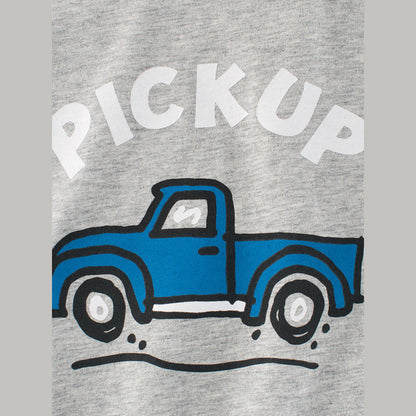 MyKids-USA® Boys’ Pick-Up Truck Print T-Shirt In European And American Style