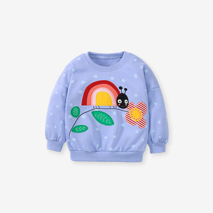 MyKids-USA® Girls Insect Cartoon Top Pullover And Pants 2-Piece Set
