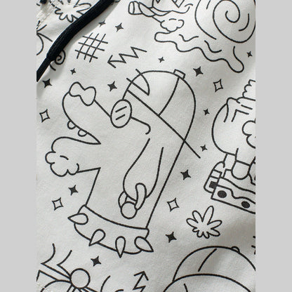 MyKids-USA® Boys Stylish Doodle Print Casual Shorts