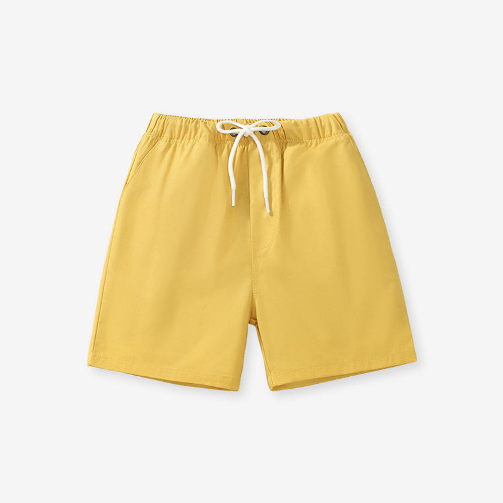 MyKids-USA® Boys Solid Color Cotton Casual Style Shorts