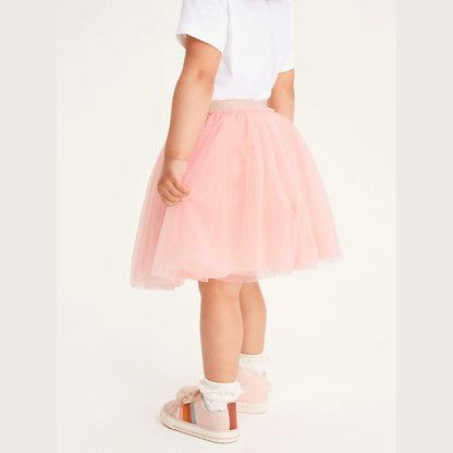 MyKids-USA® Baby Kids Girls Rainbow Print T-Shirt And Solid Color Mesh Skirt Clothing Set