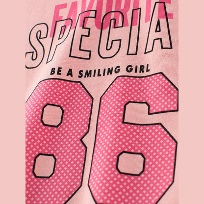 MyKids-USA® Letters Print Girls’ T-Shirt In European And American Style