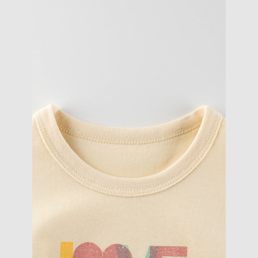 MyKids-USA® Letters Print Girls’ T-Shirt In European And American Style