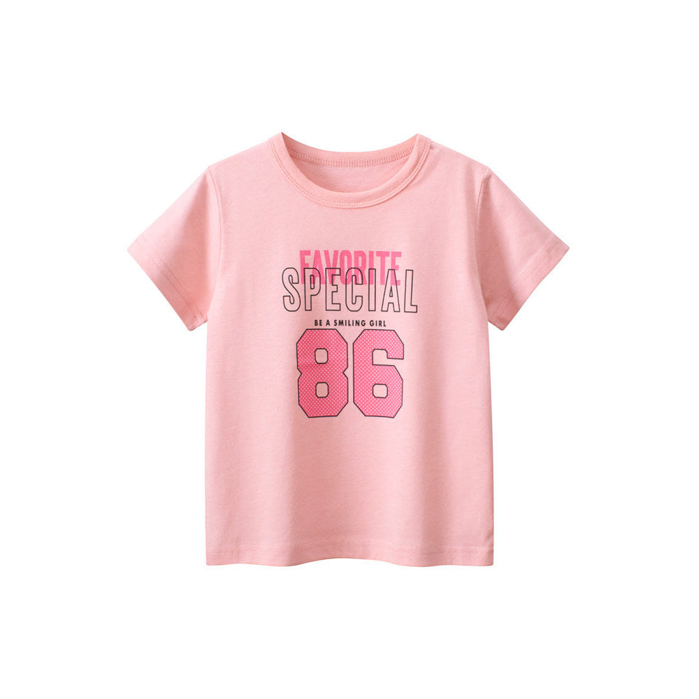 MyKids-USA® Letters Print Girls’ T-Shirt In European And American Style