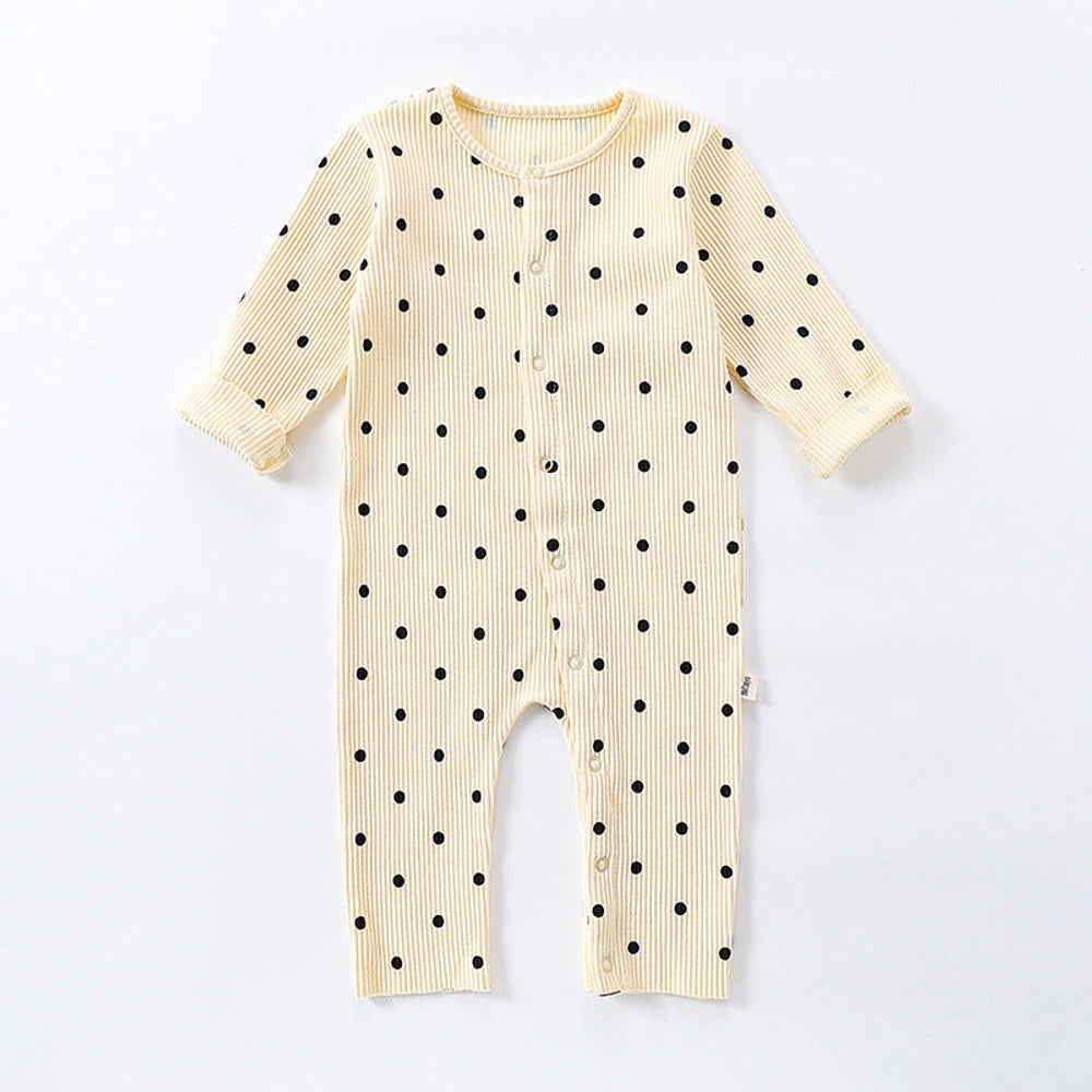 MyKids-USA® Northern European Style Dots Print Crew Neck Comfy bodysuit/Romper