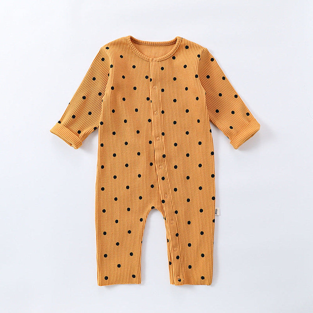 MyKids-USA® Northern European Style Dots Print Crew Neck Comfy bodysuit/Romper
