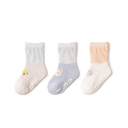 MyKids-USA® Baby Unisex Breathable Animals Cartoon Patchwork Socks Set
