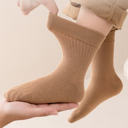 MyKids-USA® Kids Breathable Solid Color Mid-Calf Socks Set