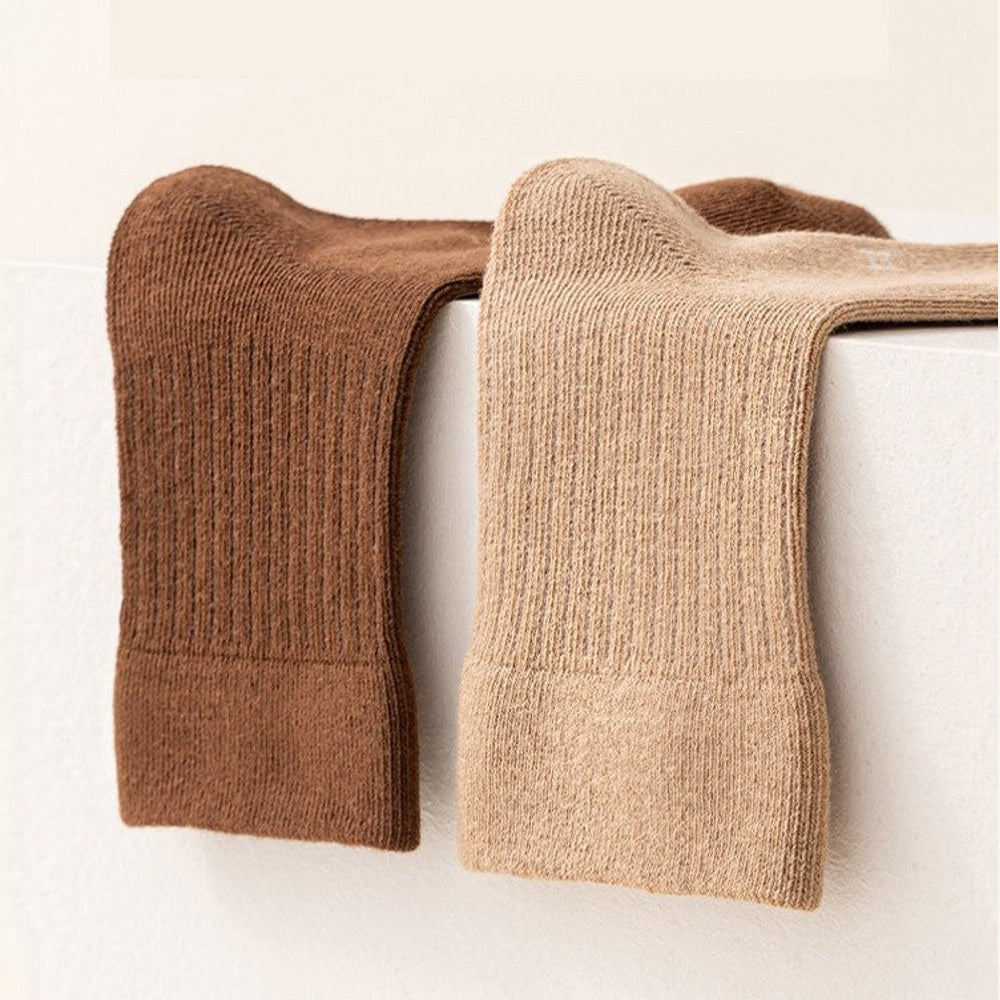 MyKids-USA® Kids Breathable Solid Color Mid-Calf Socks Set