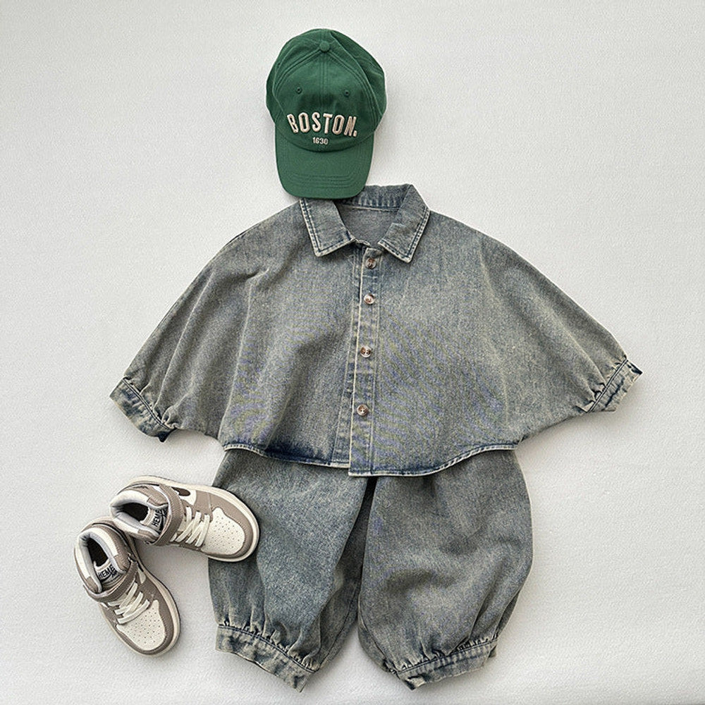 MyKids-USA® Unisex Relaxed Oversized Denim Cardigan Jacket